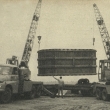 ...je��by Dopravn�ch staveb Olomouc skl�daj� u Po���an n�sypn�ky ze zru�en�ch staveni�� d�lnice D1...zdroj �asopis Kv�ty 47/1981