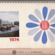 ...stoln kalend s kroukovou vazbou 26x14,5 cm...na rok 1974