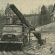 ...Detvan UDS 110 na podvozku T 148 p�i rekonstrukci silnice do Horn�ho Mar�ova...zdroj �asopis Kv�ty 4/1980