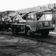...kolona t�� je��b� AD 125 na podvozku T 813 na dobov� fotografii