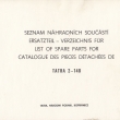 ...seznam n�hradn�ch d�l�+obrazov� ��st A4 v �e�tin�, n�m�in�, angli�tin�, francouz�tin�...1 vyd�n� 1979
