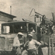 ...nejen v arm�d� se uplatnily stodvasetosmi�ky. Zde z firmy Agrostroj odv�� ��dkova�e do JZD Paseky u �temberka...zdroj �asopis Kv�ty 29/1961